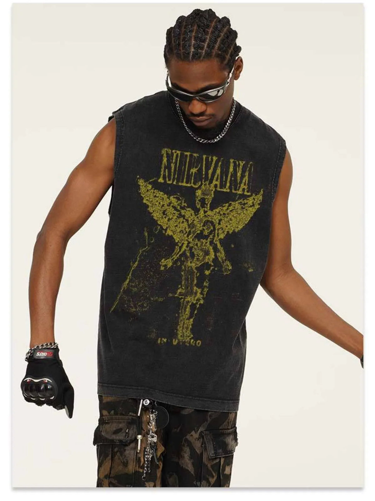 Men's Graphic Round Neck Tank - Lilixa.store
