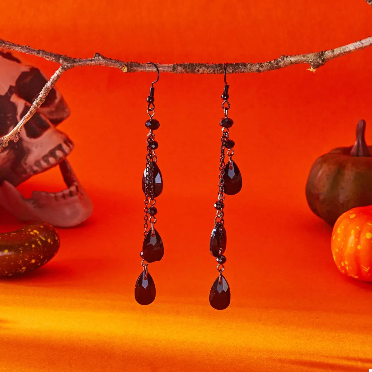 Halloween Teardrop Chain Dangle Earrings - Lilixa.store