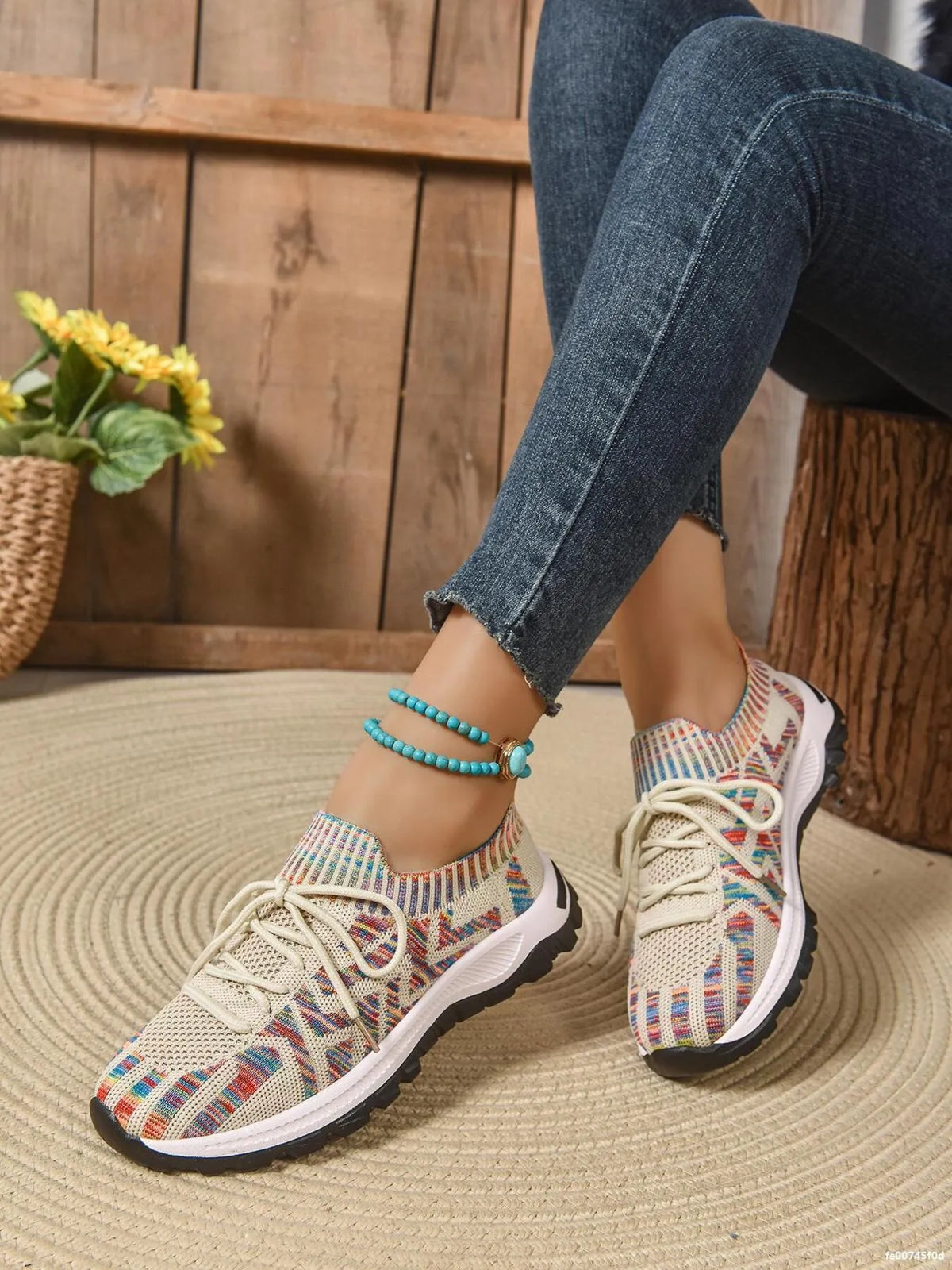 Mesh Knit Lace Up Athletic - Lilixa.store