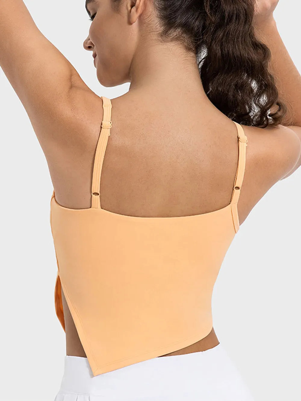 Millennia Slit Asymmetrical Neck Active Cami - Lilixa.store