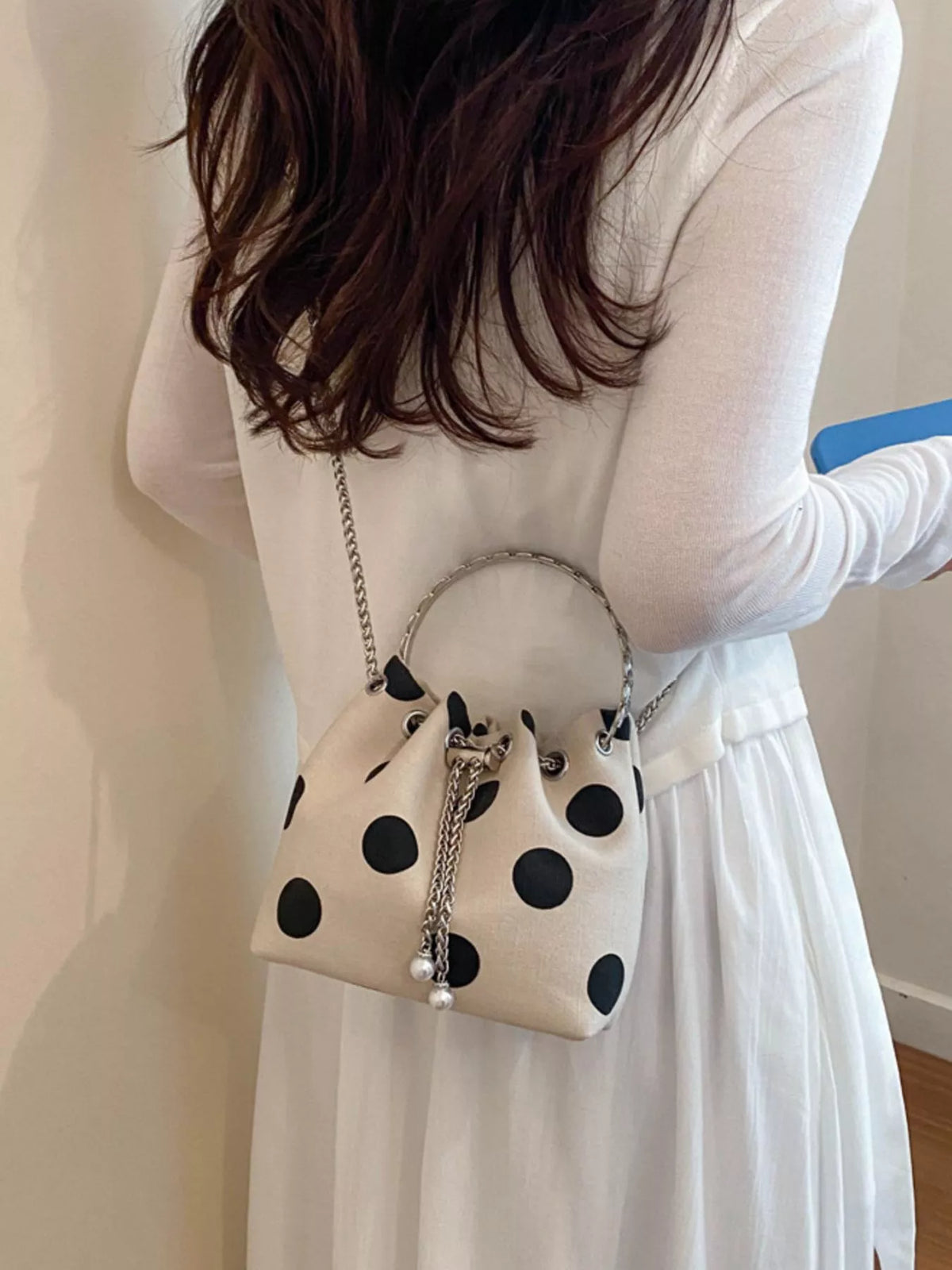 Polka Dot Bucket Crossbody Bag - Lilixa.store