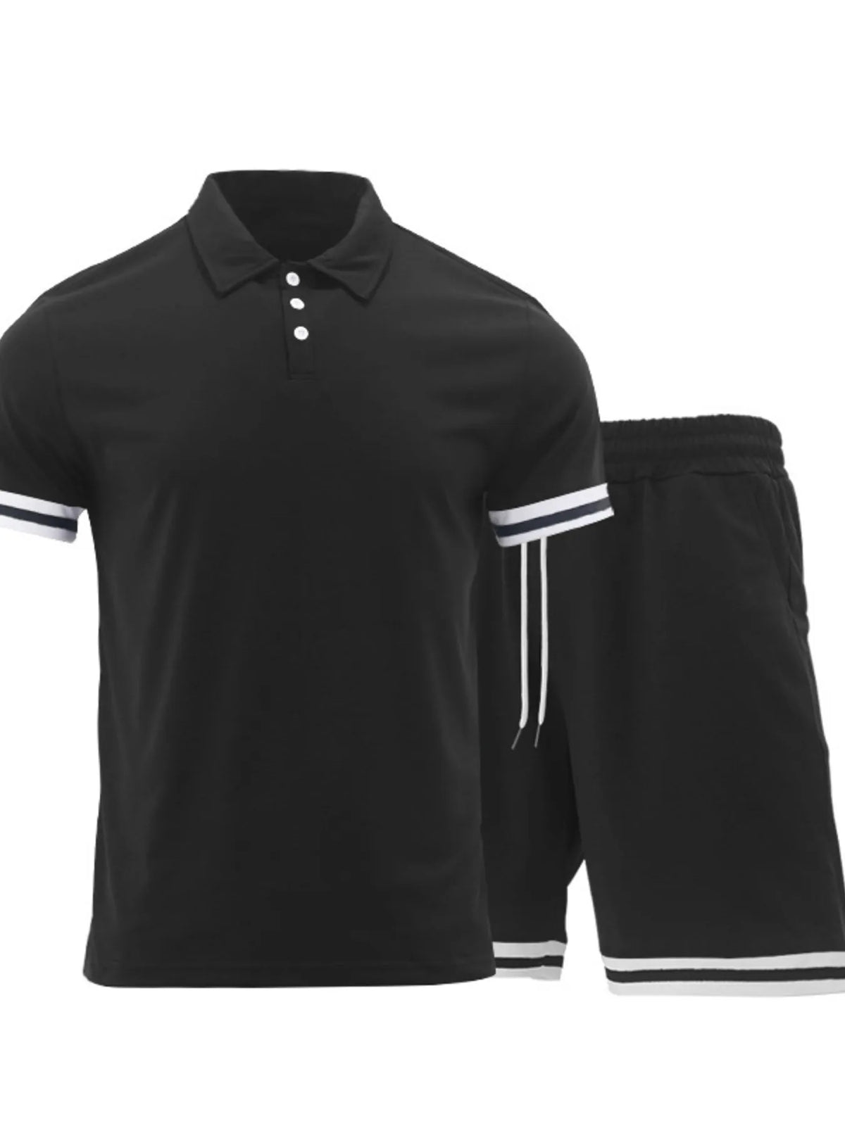 Men's Short Sleeve Polo and Shorts Set, view 2