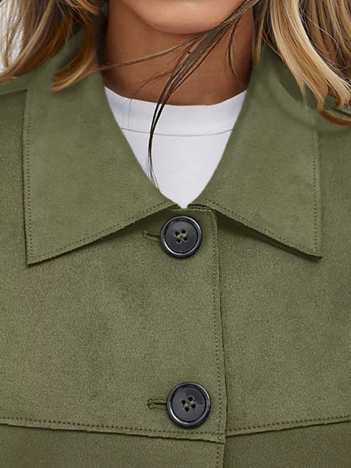 Button-Down Cropped Jacket