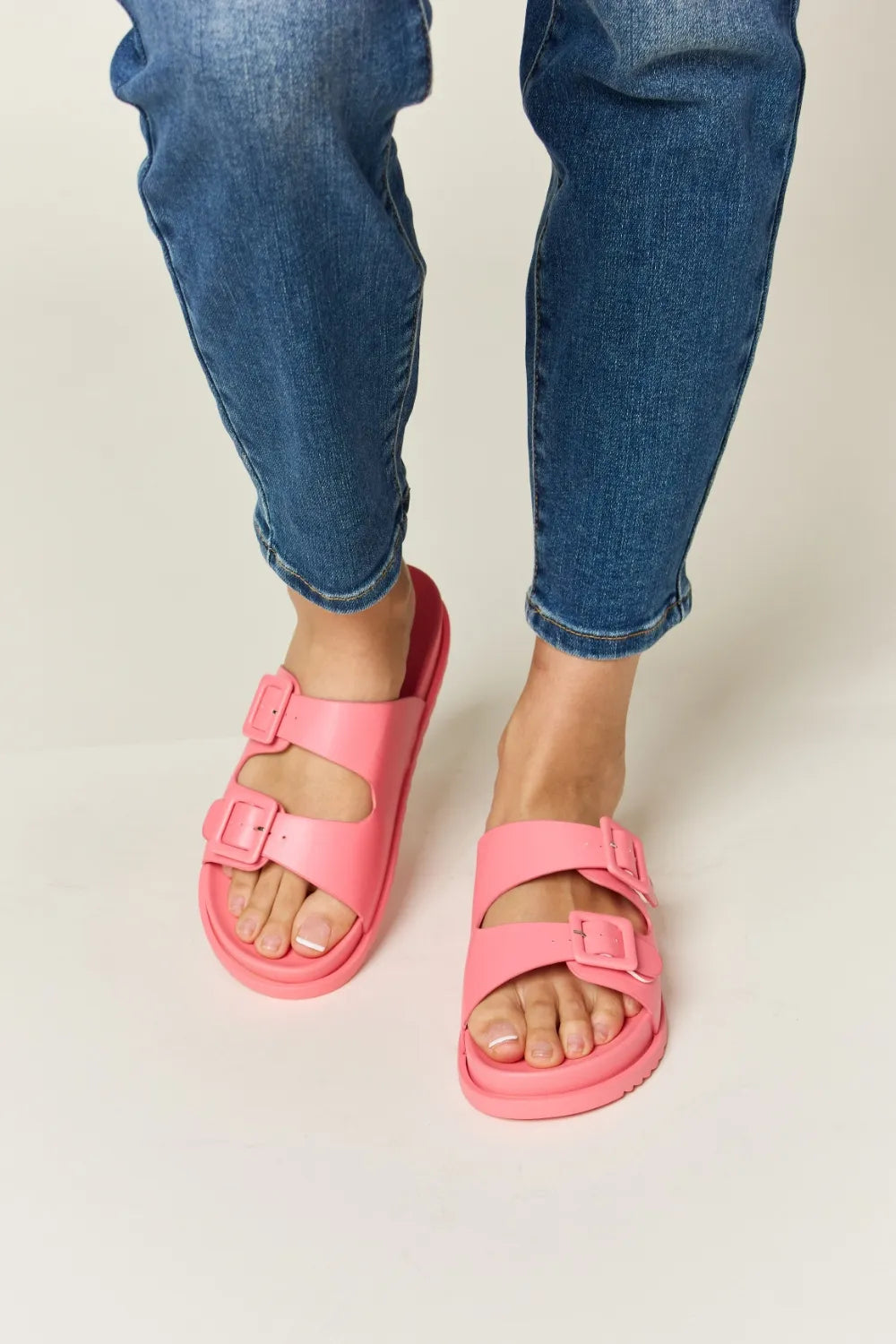 Legend Double Buckle Open Toe Sandals - Lilixa.store