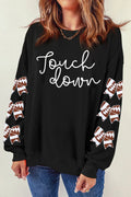 Letter Graphic Bow Long Sleeve Sweatshirt - Lilixa.store