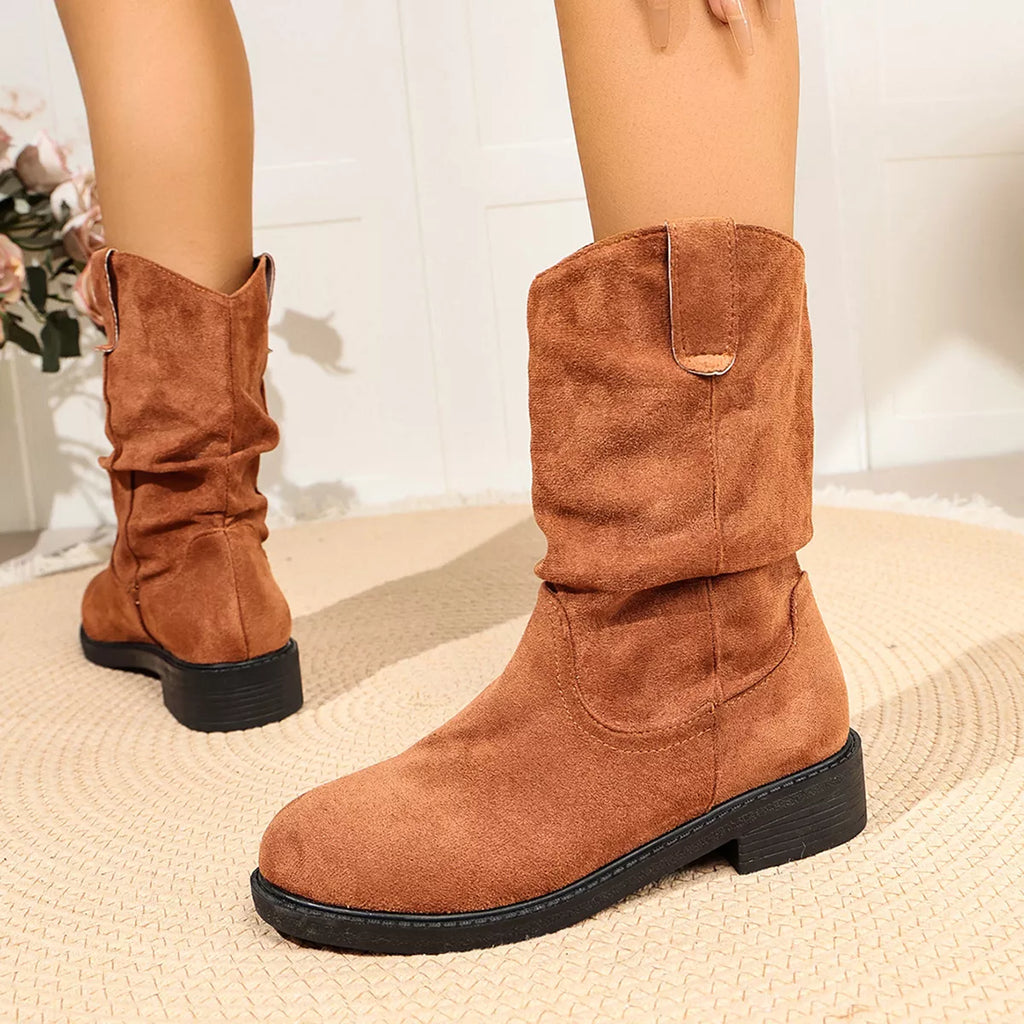 Round Toe Slouchy Boots, view 2