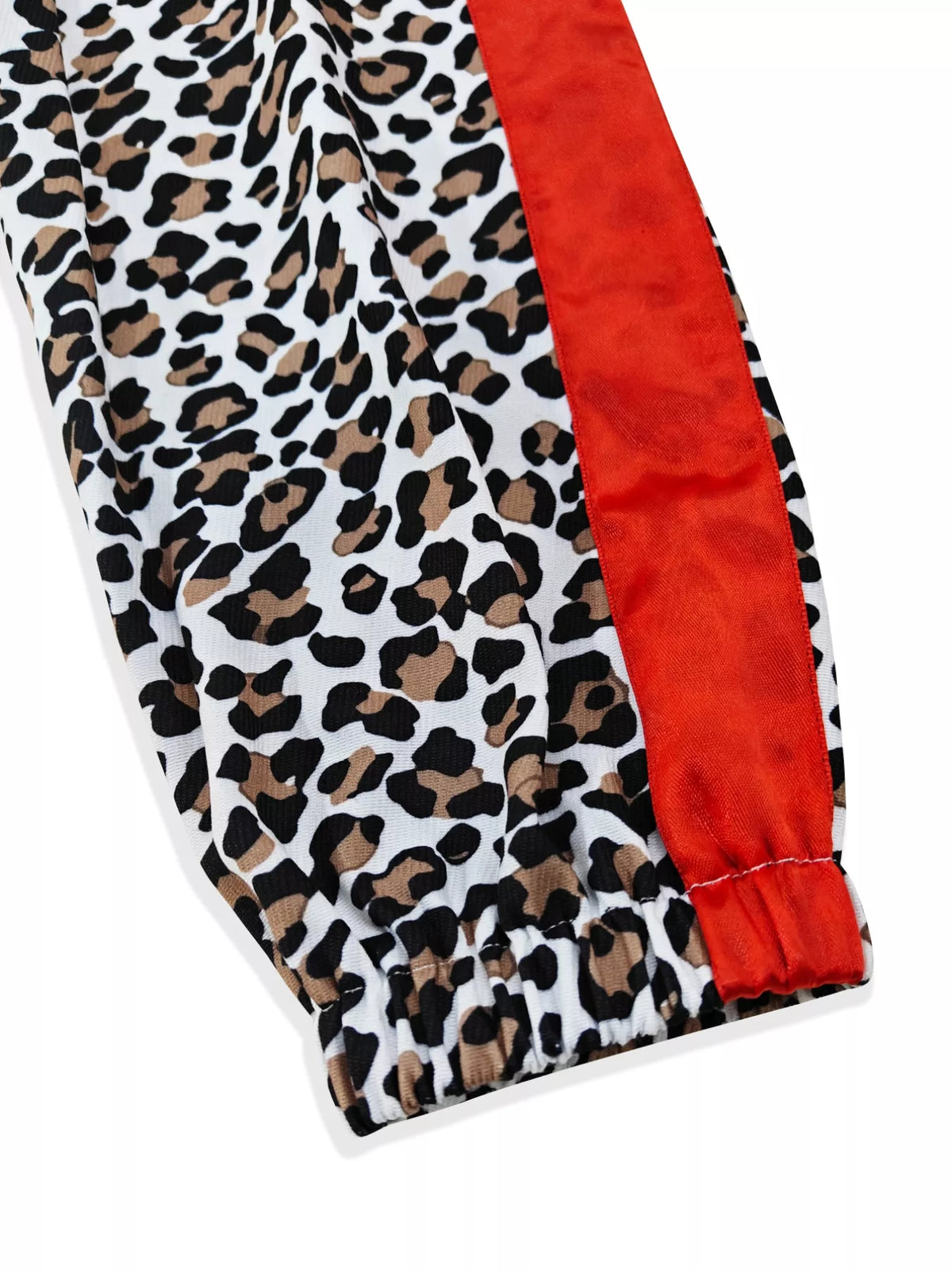 Leopard Zip Up Bomber Jacket with Contrast Side Stripes - Lilixa.store