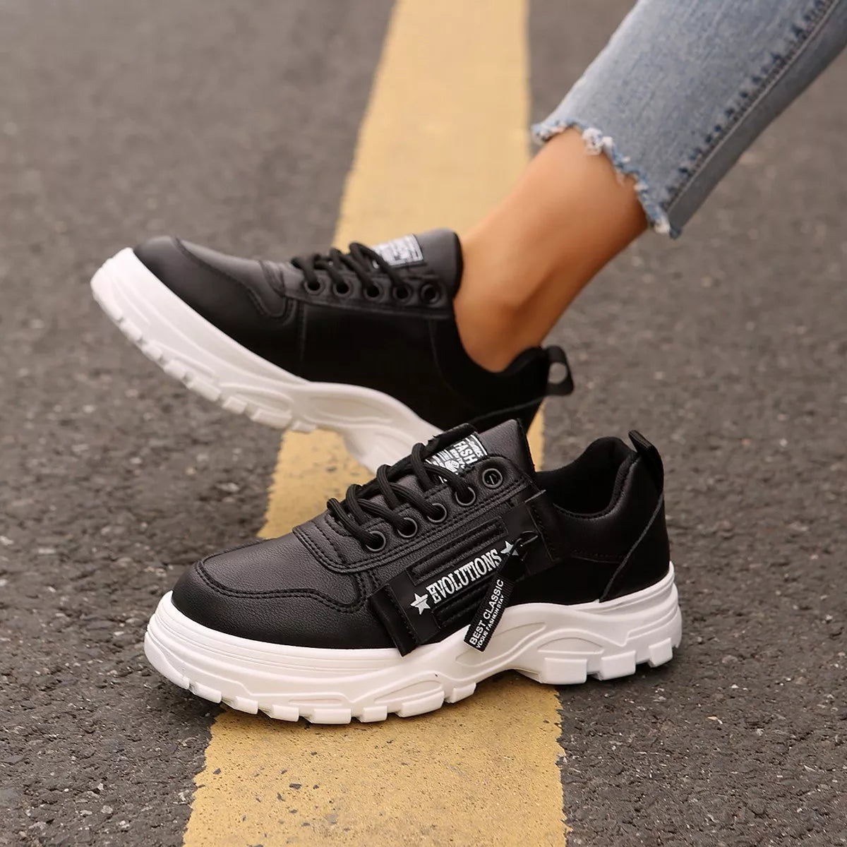 Lace Up Round Toe Athletic - Lilixa.store