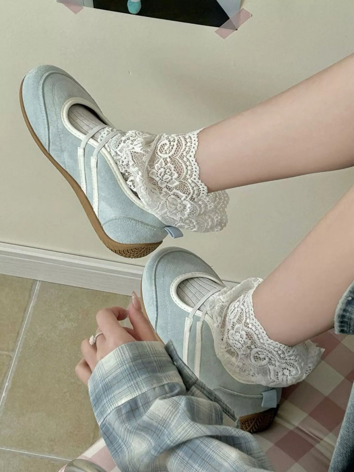 Lace Ankle Socks, view 5
