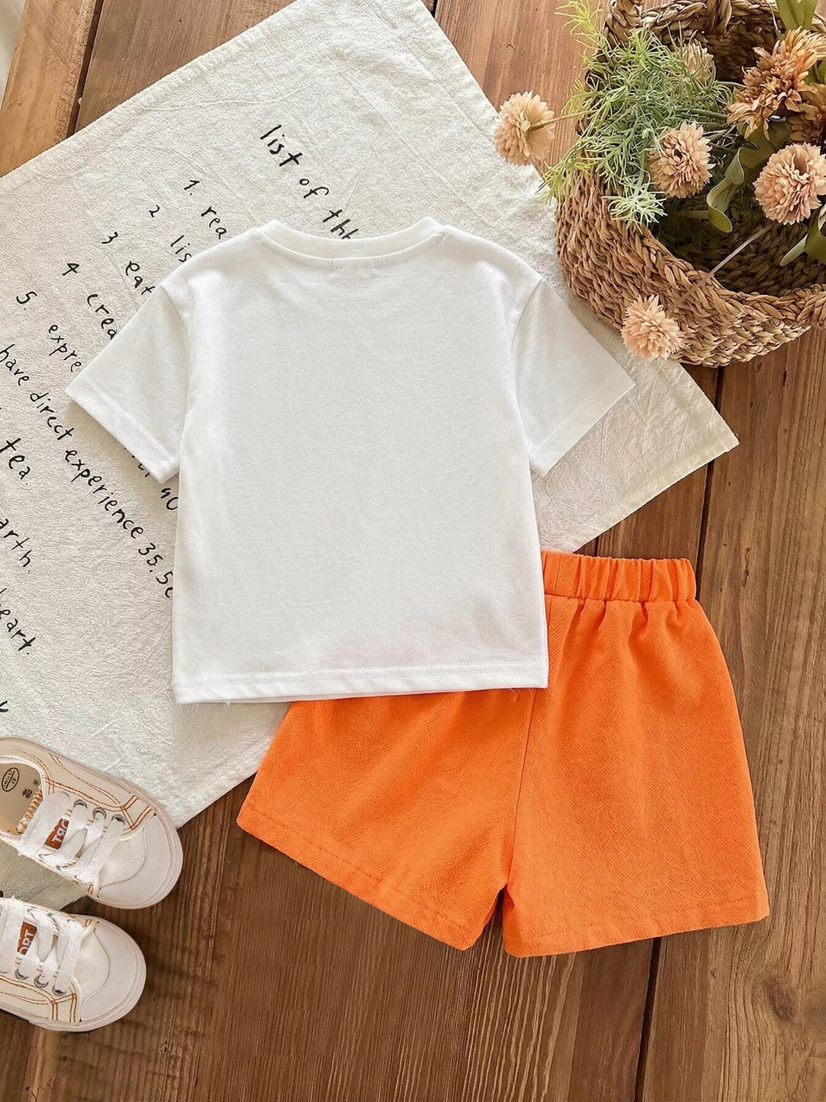 Children's Bow Round Neck Top and Shorts Set - Lilixa.store