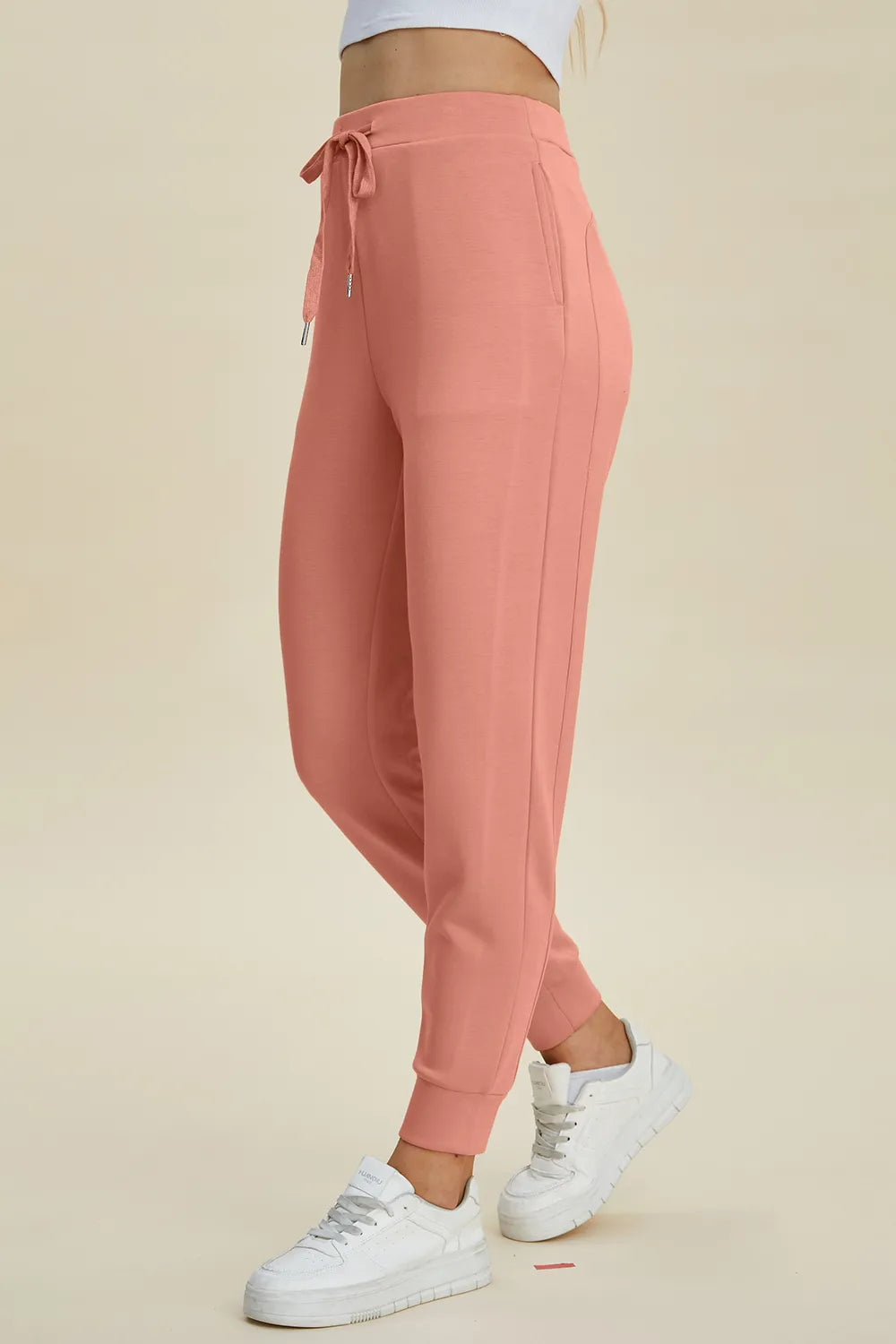 Basic Bae Full Size Air Scuba Drawstring High Waist Joggers, view 5