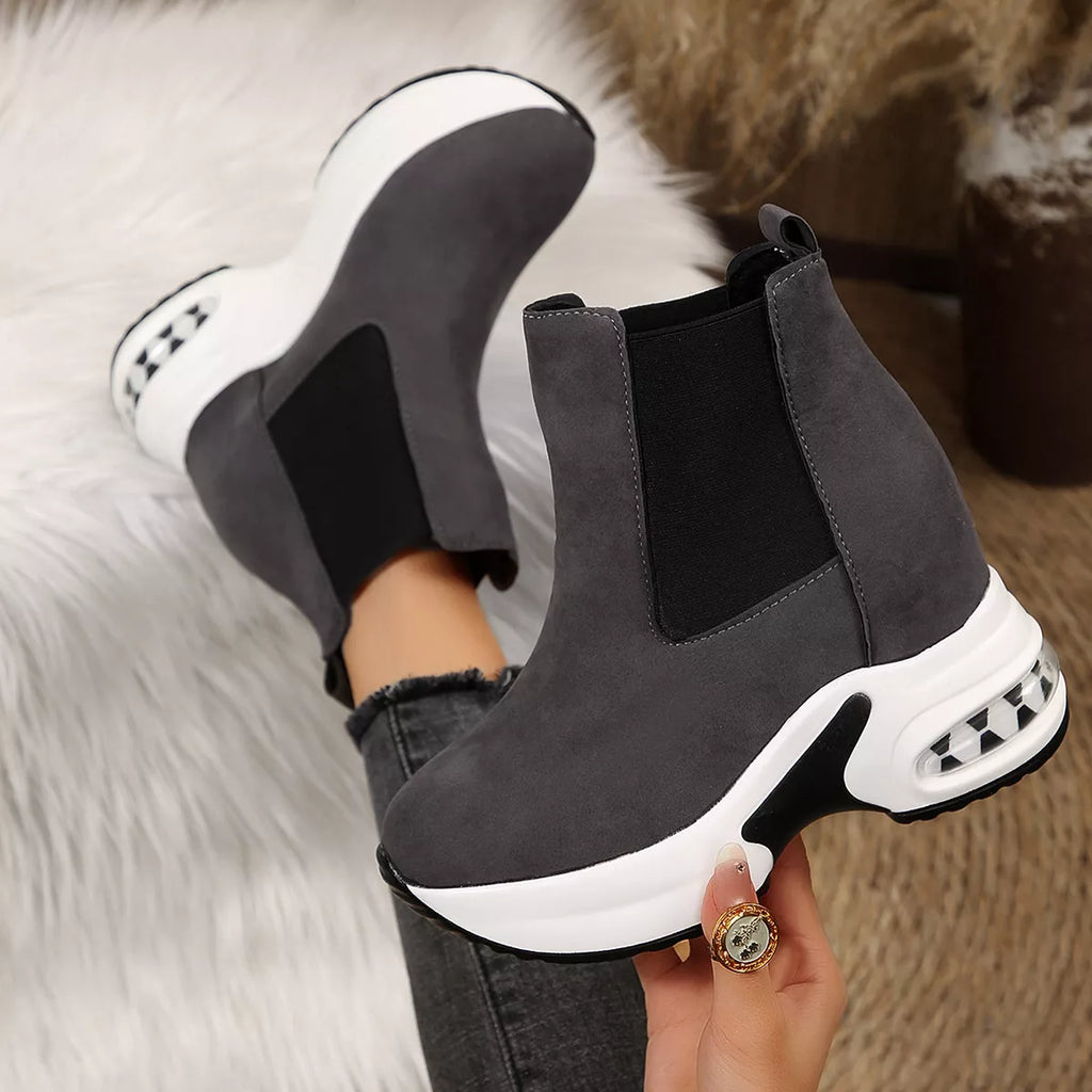 Casual Platform Chelsea Boots with Elastic Side Panels, view 5
