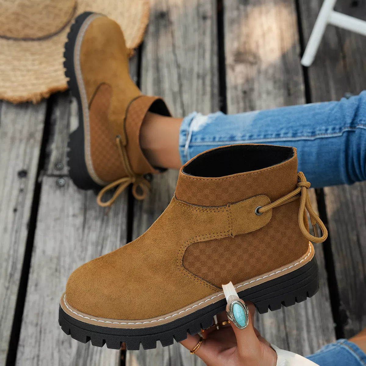 Block Heel Ankle Boots - Lilixa.store