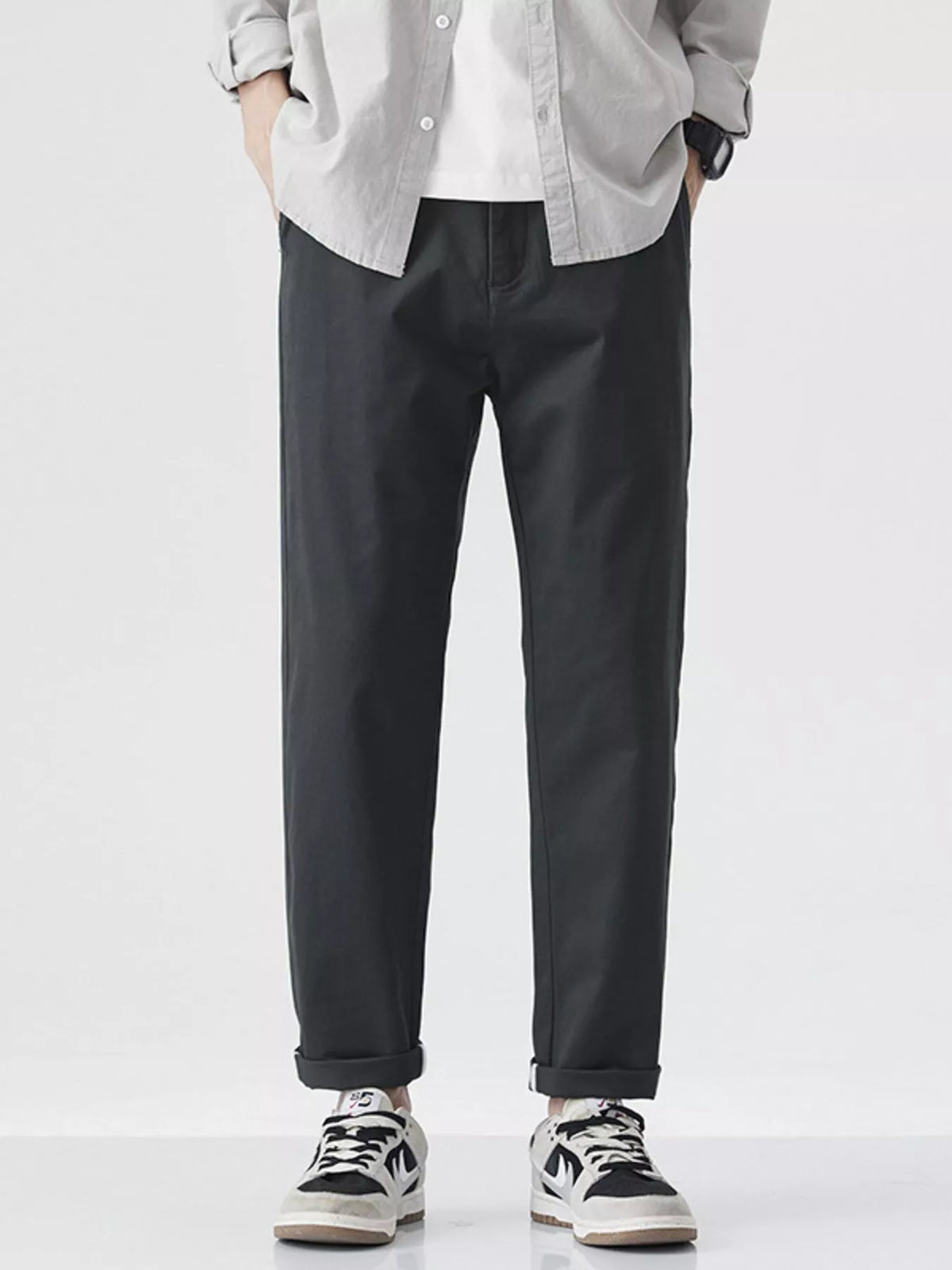 Men's Loose Fit Pants in Dark Gray