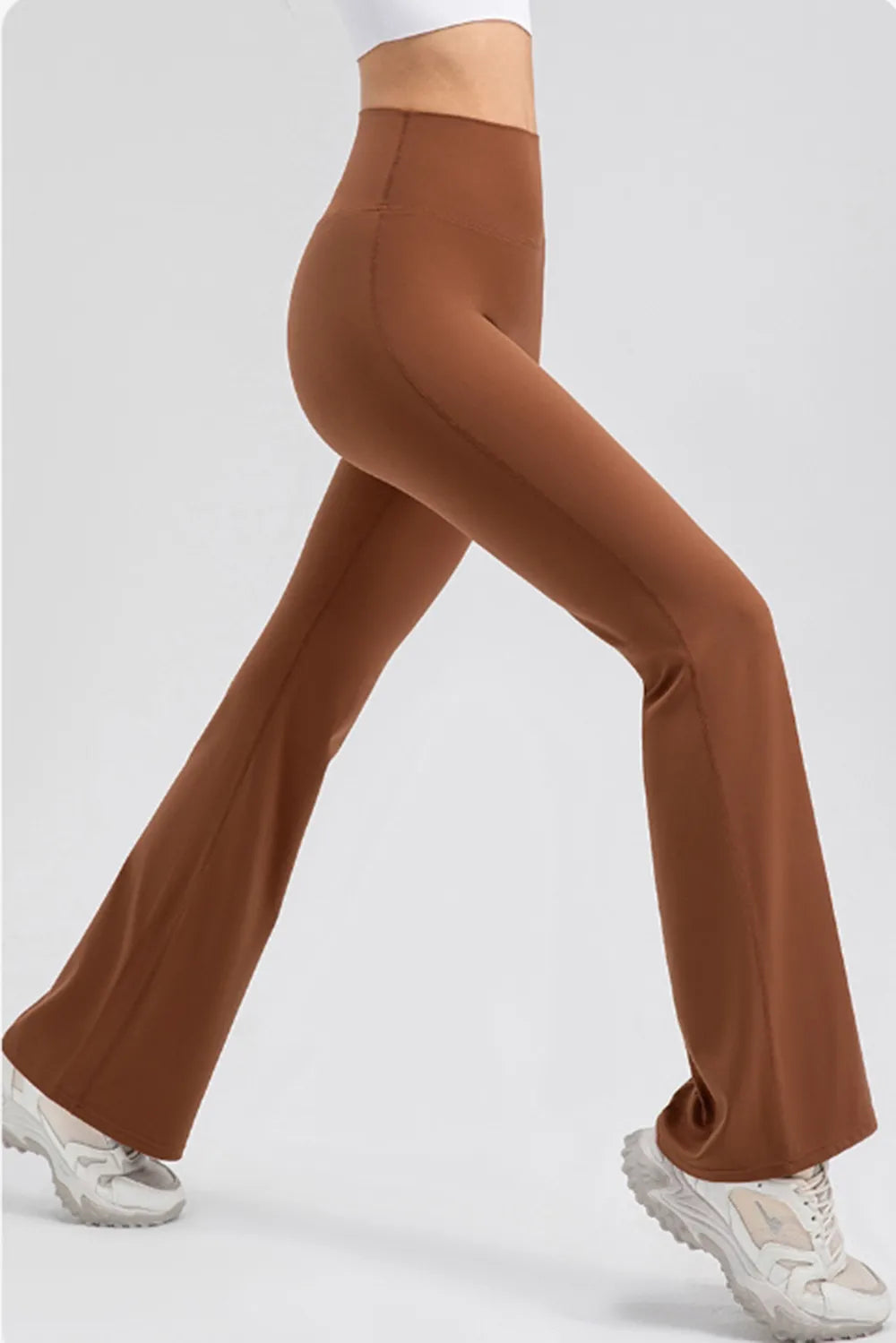 Wide Waistband High Waist Bootcut Active Leggings - Lilixa.store