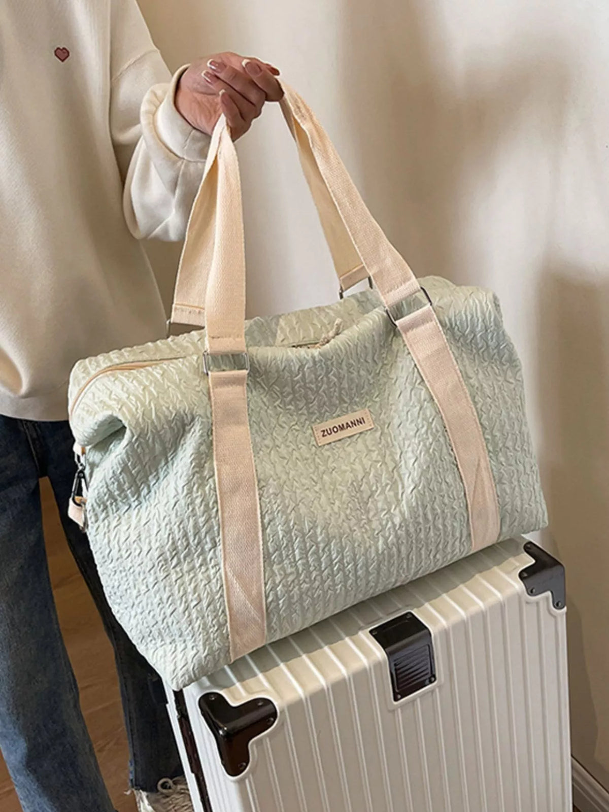 Texture Travel Bag with Adjustable Strap - Lilixa.store