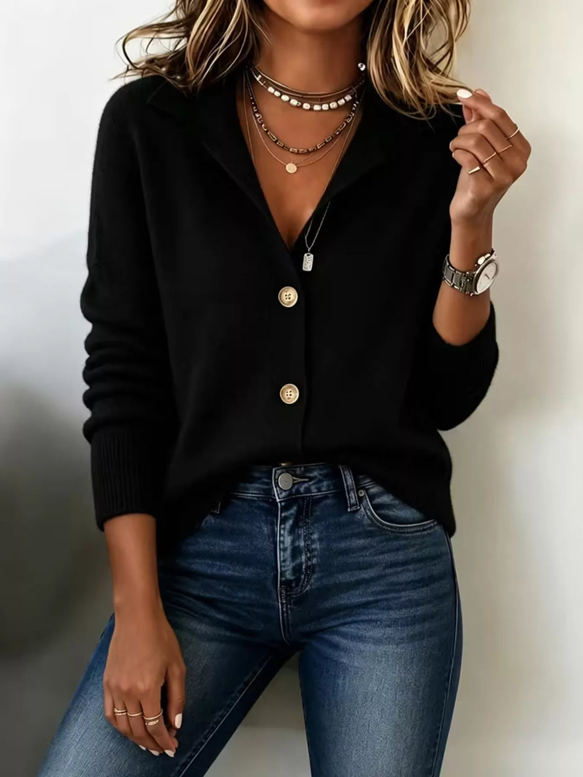 Button-Down Knit Cardigan - Lilixa.store