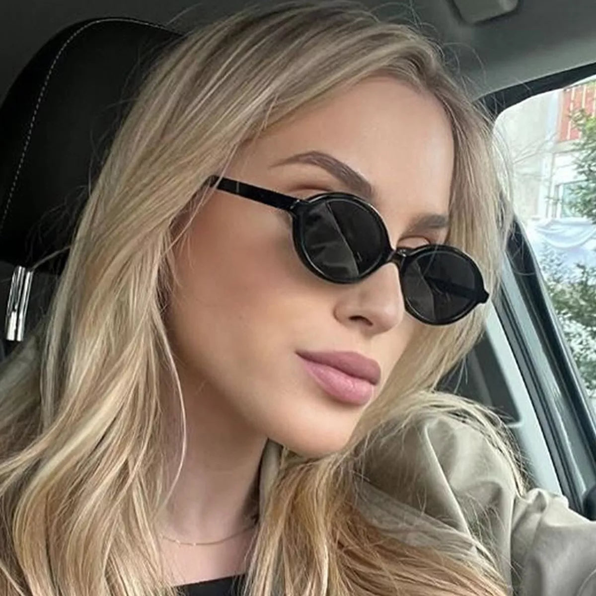 Oval Frame Tinted Lenses Sunglasses - Lilixa.store