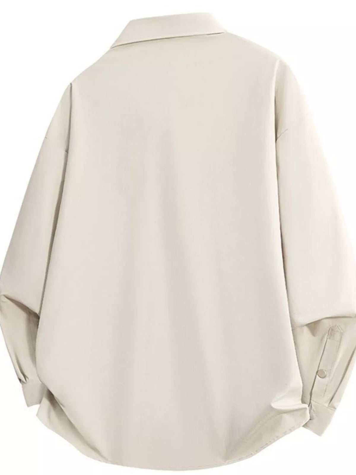 Men's Full Size Snap Down Long Sleeve Shacket Plus Size - Lilixa.store