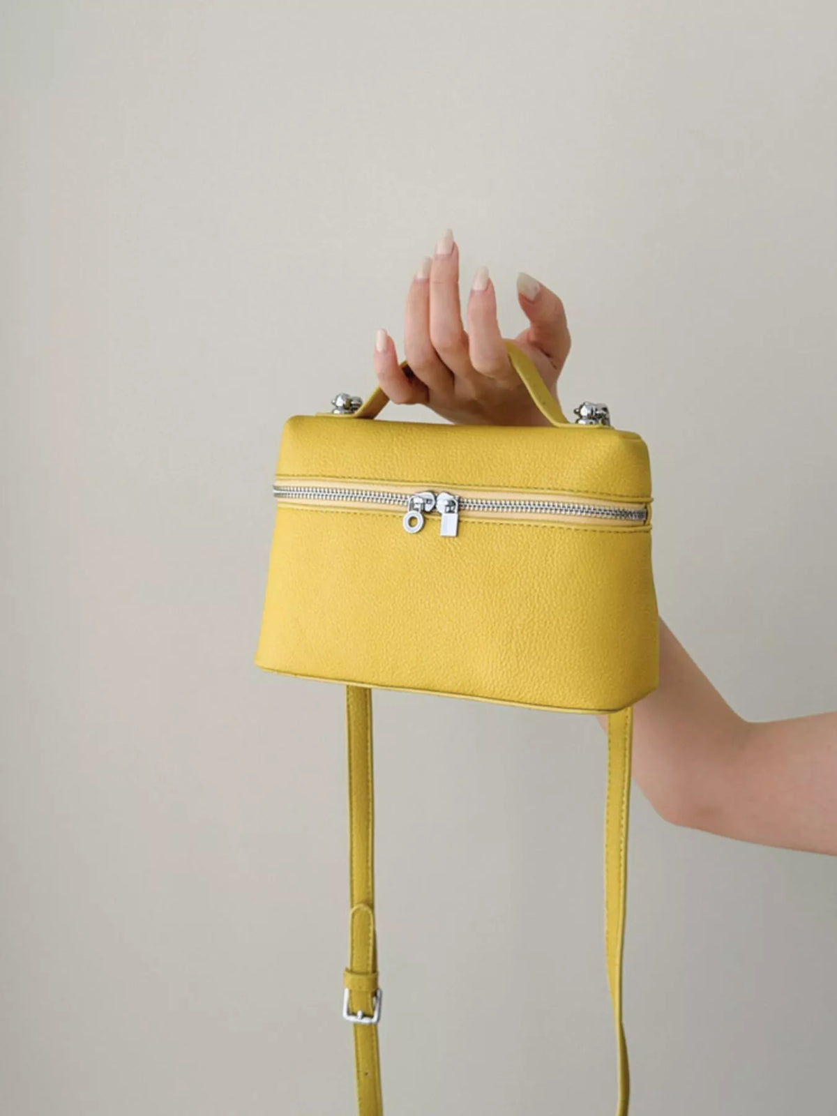 Textured Zipper Crossbody Bag