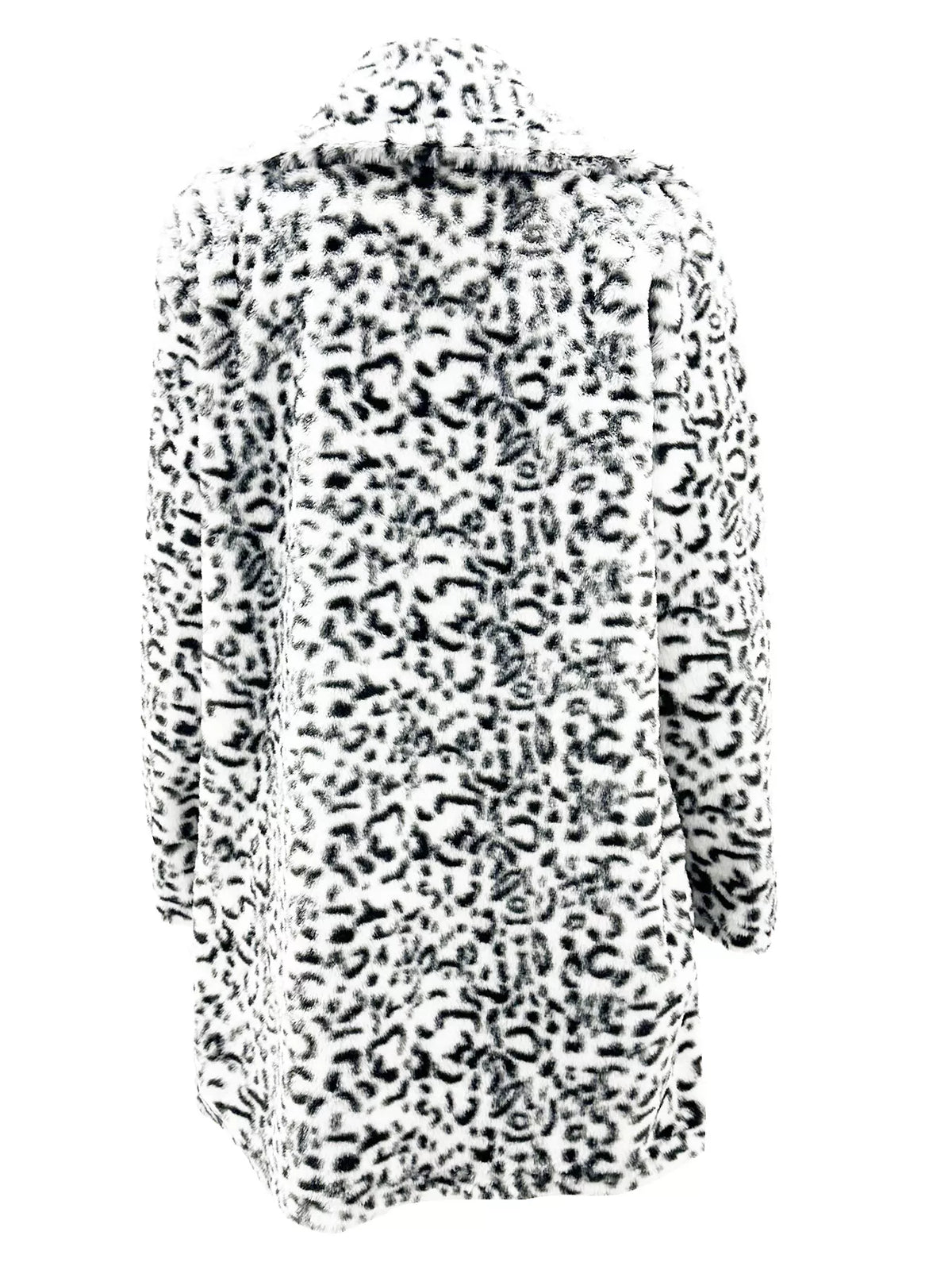 Full Size Leopard Open Front Outerwear Plus Size - Lilixa.store