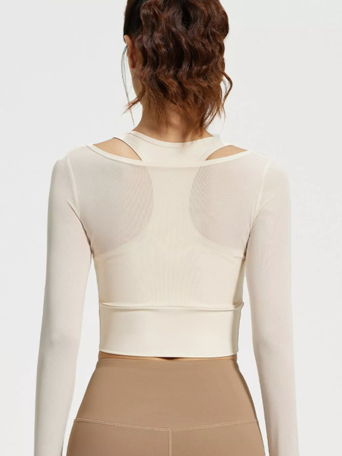 Long Sleeve Active T-Shirt with Built-in Bra