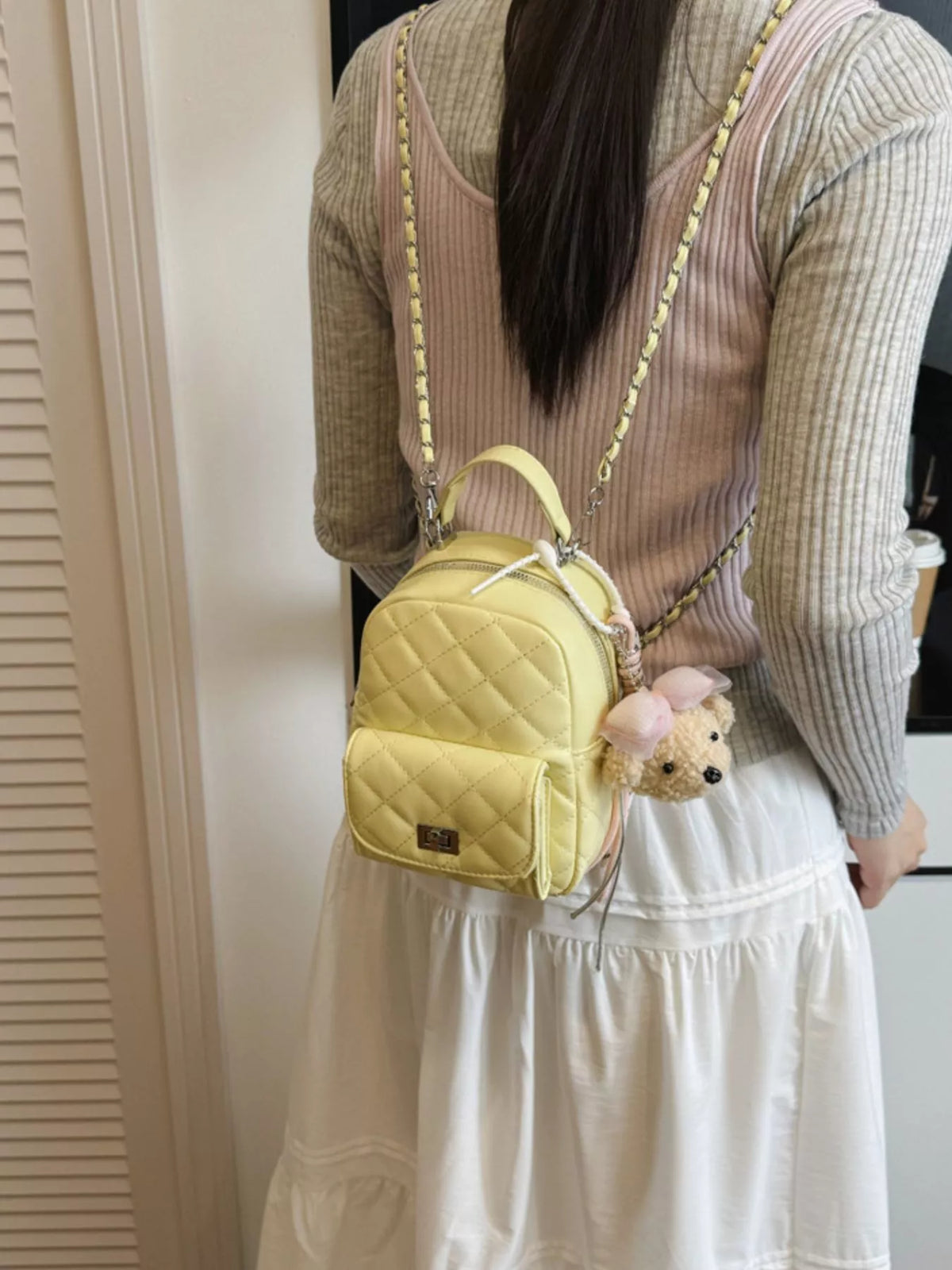 Quilted Mini Backpack Bag - Lilixa.store