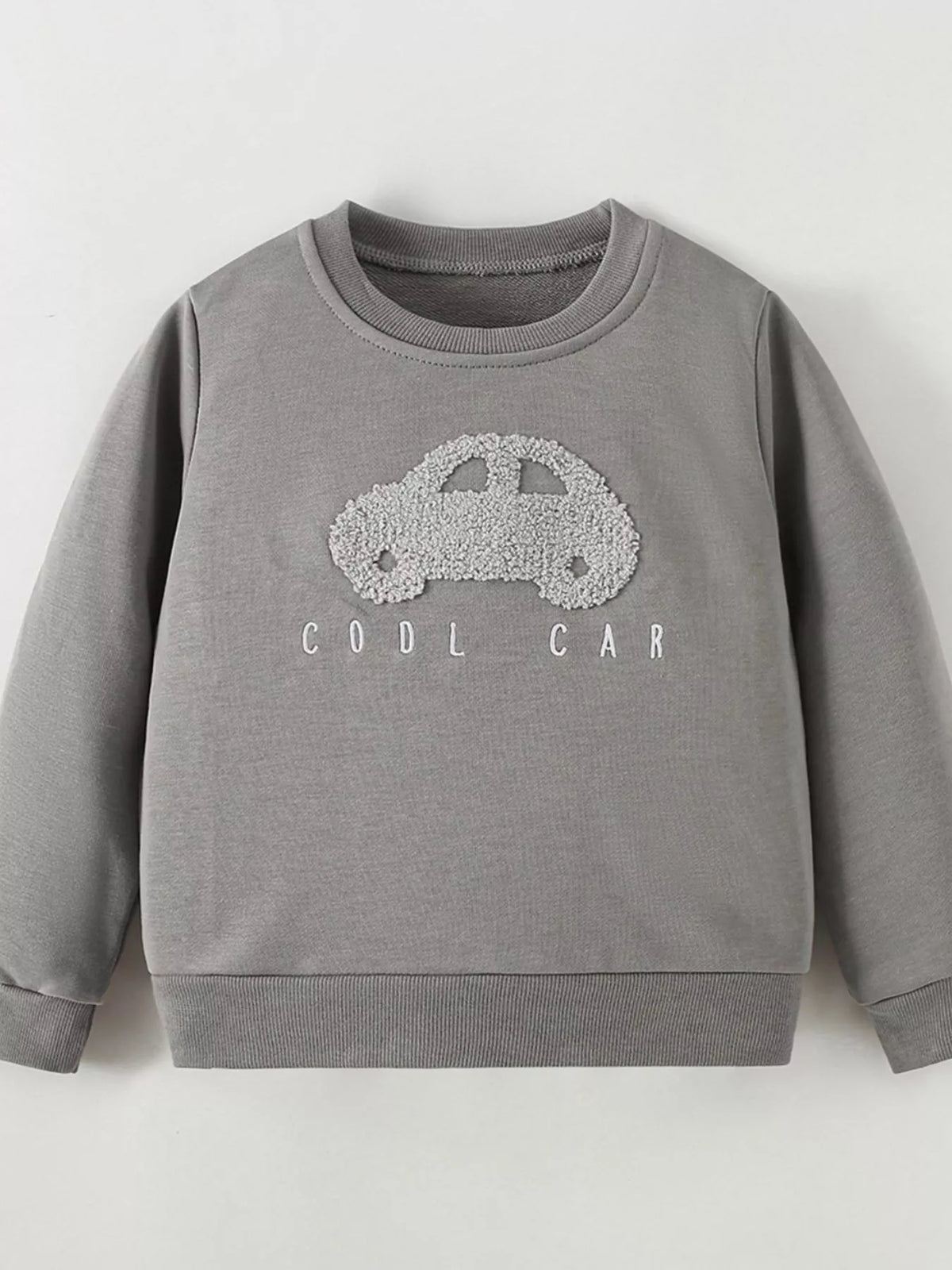 Children's Car Applique Crew Neck Sweatshirt - Lilixa.store