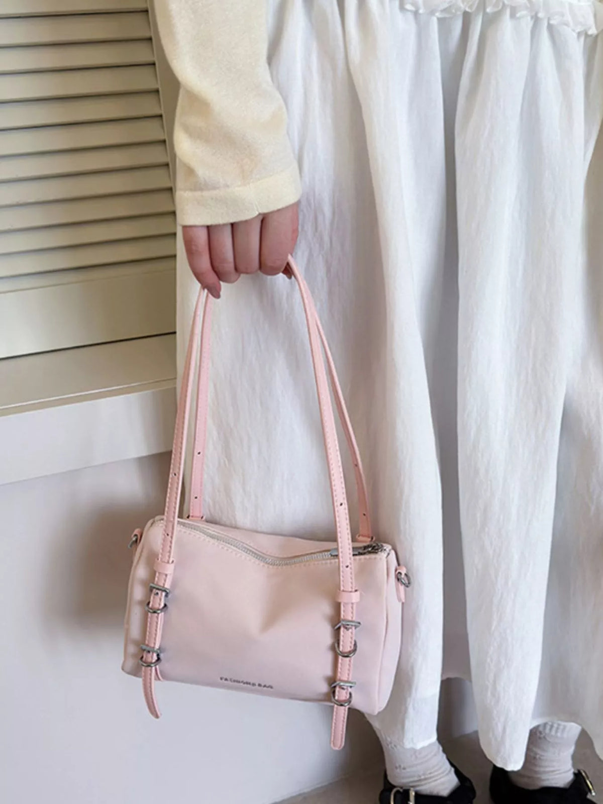 Buckle Detail Shoulder Bag - Lilixa.store