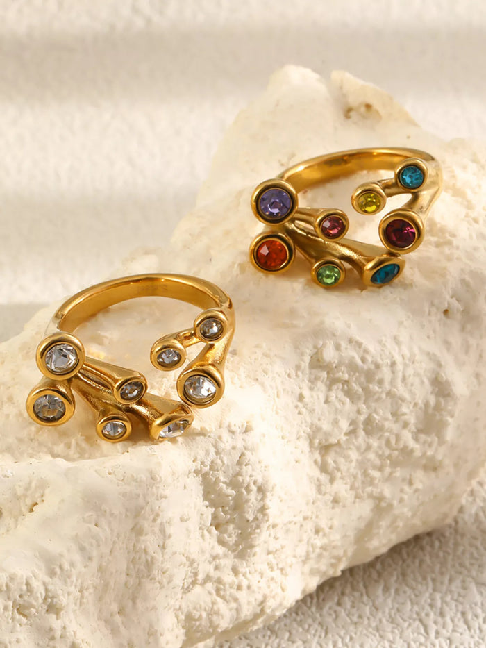 18K Gold-Plated Zircon Ring