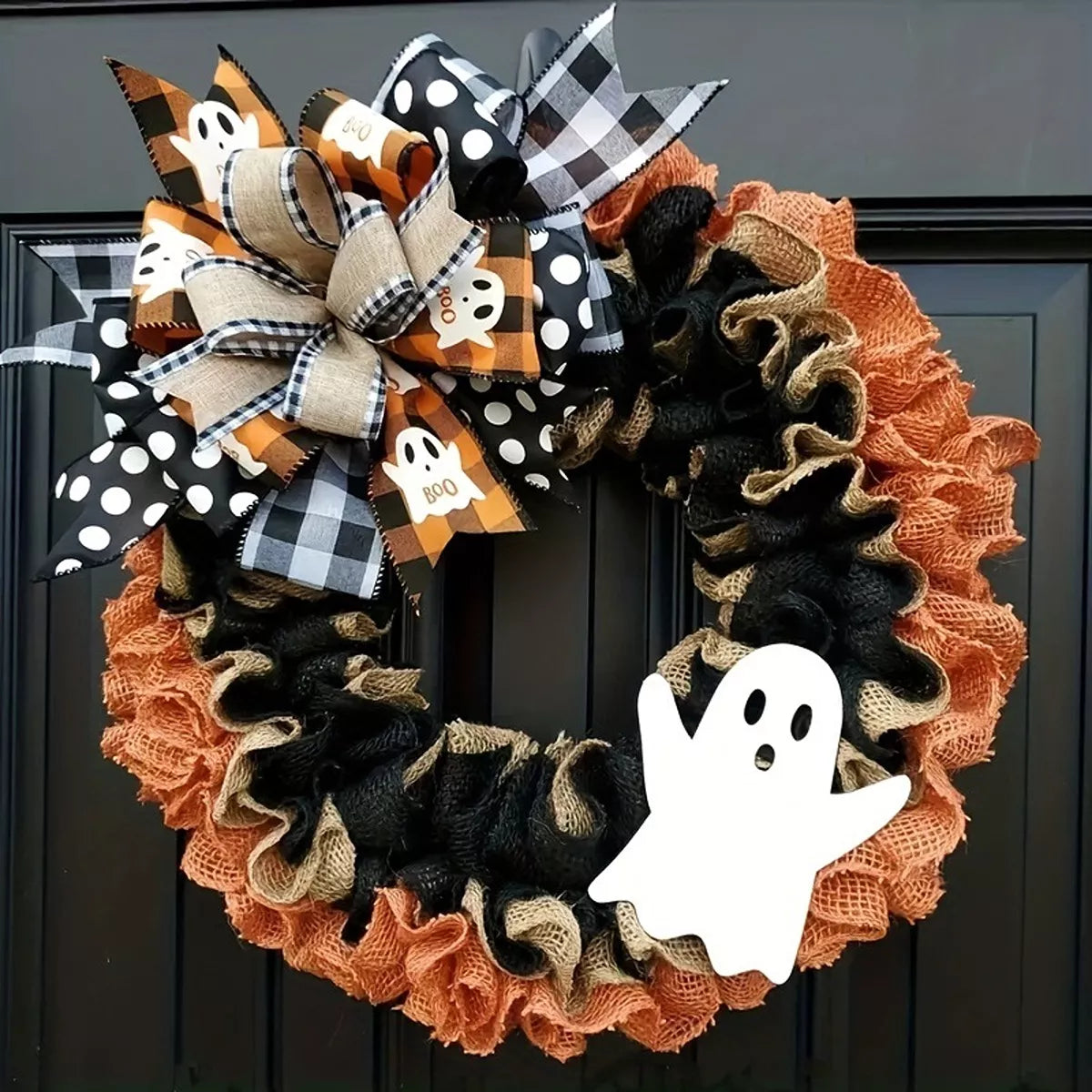 Halloween Decorative Ghost Wreath - Lilixa.store