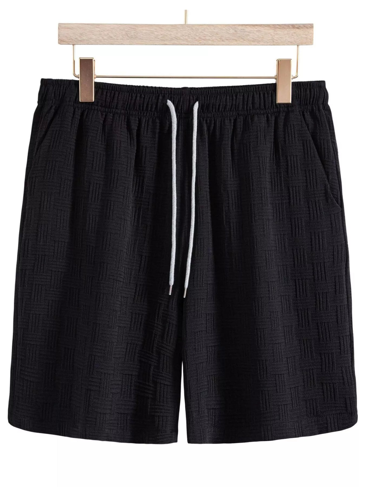 Men's Textured Drawstring Shorts - Lilixa.store