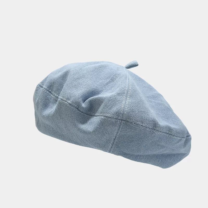 Vintage Style Denim Beret Hat - Lilixa.store