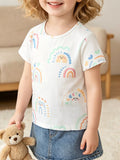 Children's Rainbow Print Short Sleeve T-Shirt - Lilixa.store