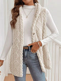 Cozy Sherpa Fleece Hooded Vest Coat - Lilixa.store