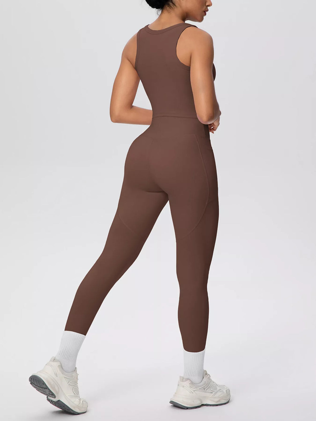 Scoop Neck Tank and High-Waisted Leggings Active Set - Lilixa.store