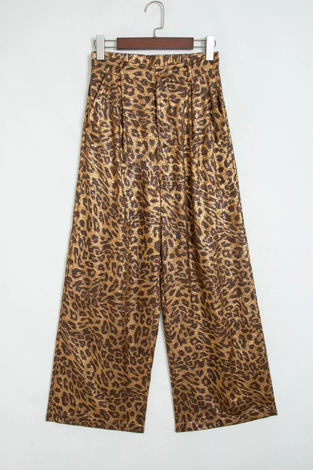 Multicolour Leopard Print Western Style Wide Leg Full Length Pants - Lilixa.store