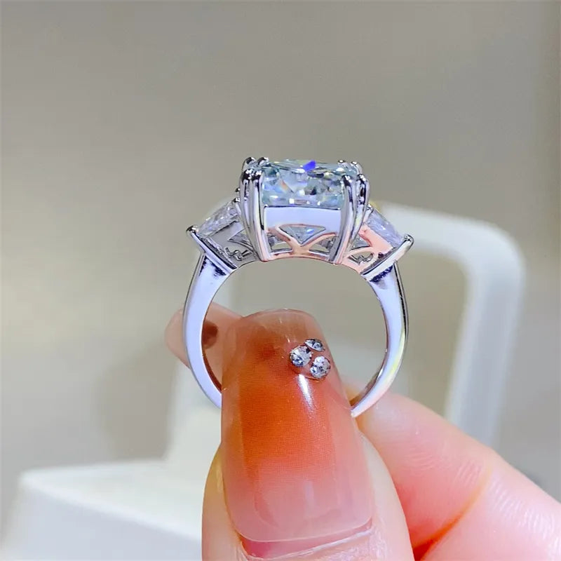 5 Carat Moissanite 925 Sterling Silver Ring, view 3