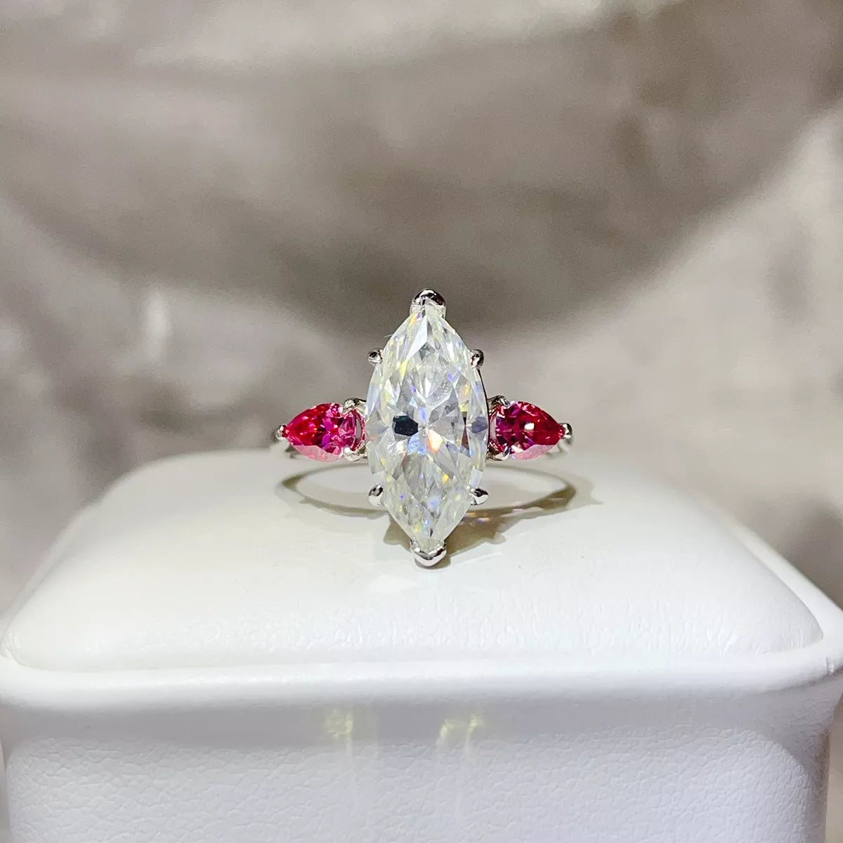 6 Carat 925 Sterling Silver Moissanite Ring