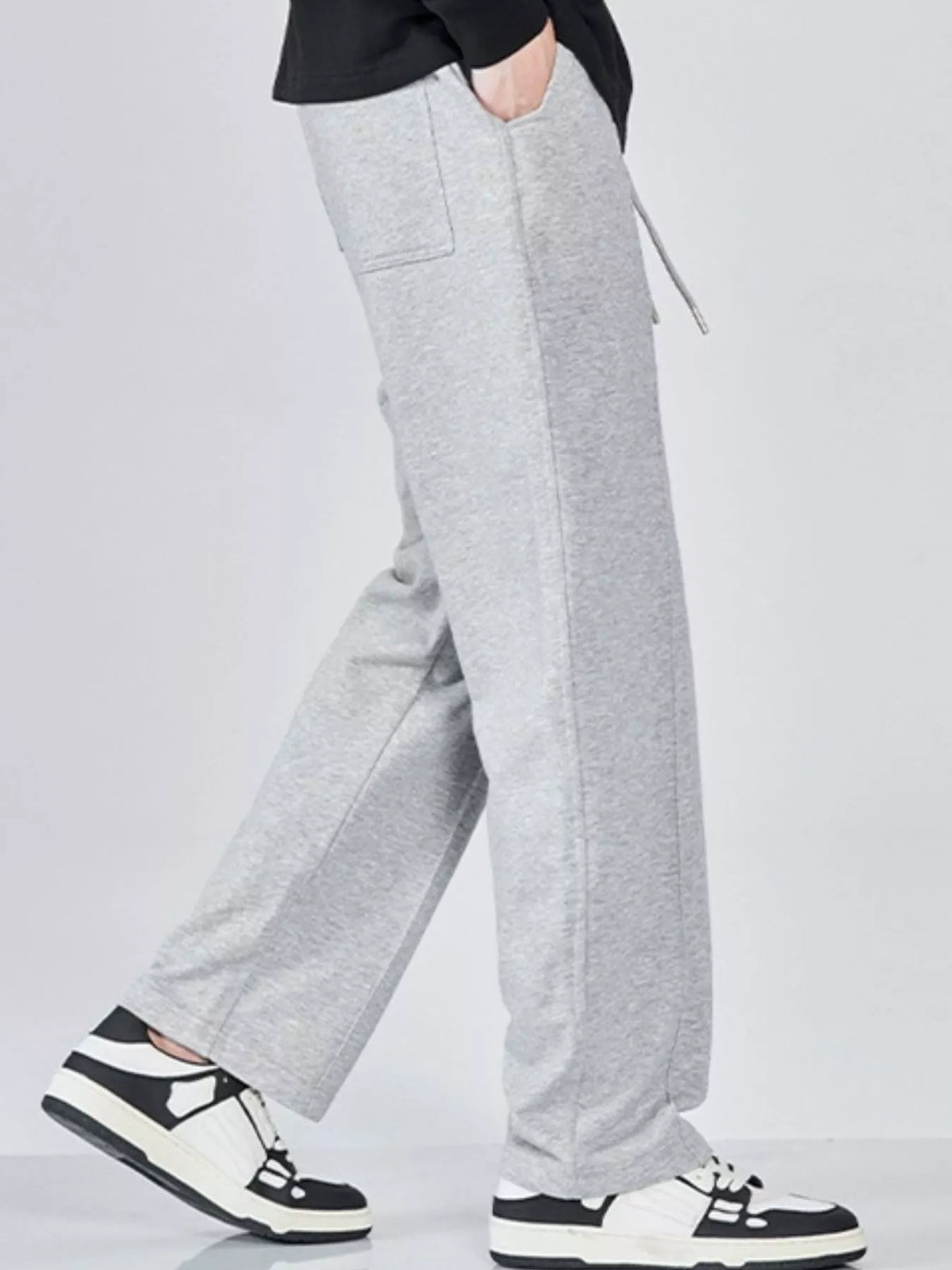 Men's Full Size Casual Drawstring Wide Leg Sweatpants Plus Size, view 2