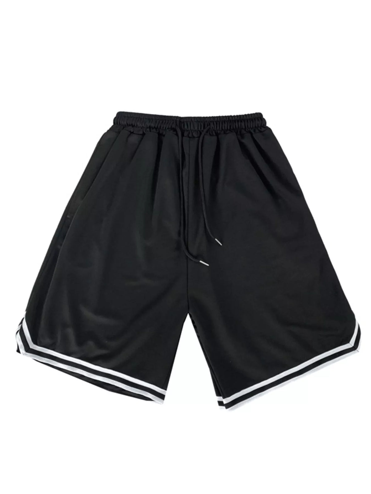 Men's Plus Size Drawstring Striped Shorts - Lilixa.store