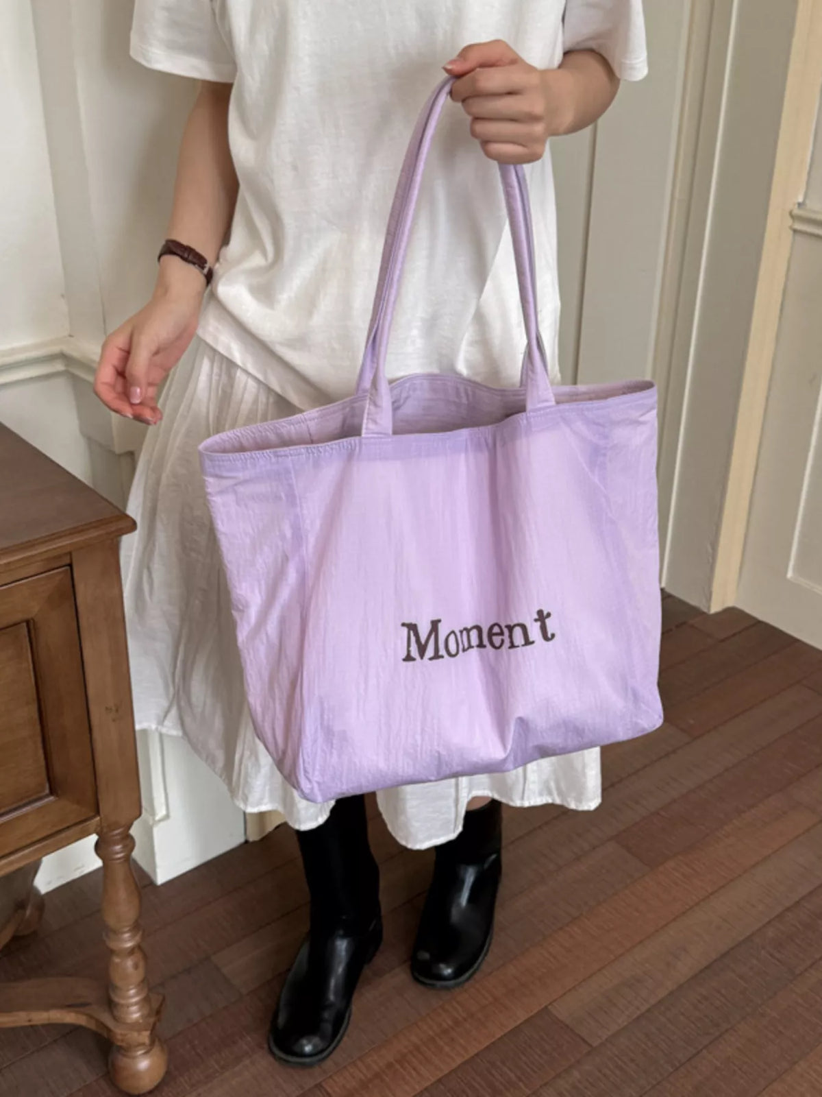 Letter Canvas Tote Bag