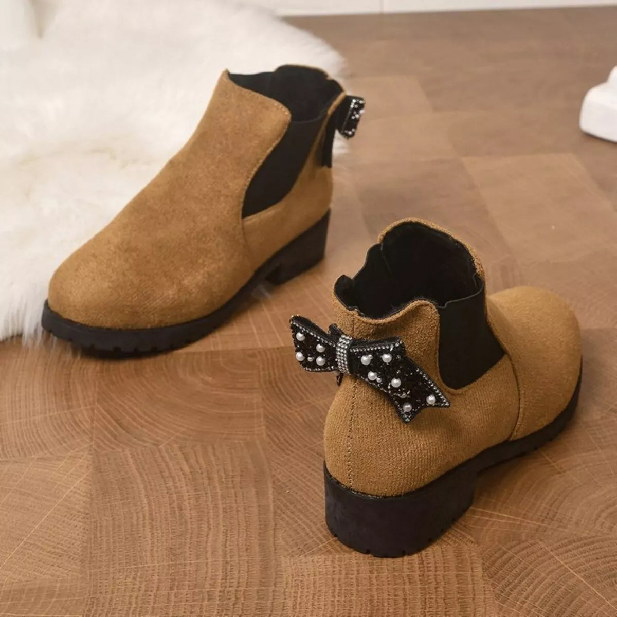 Round Toe Block Heels Boots - Lilixa.store
