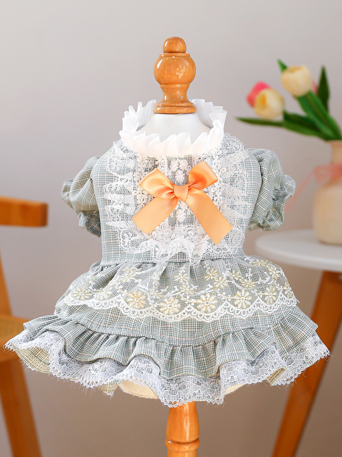 Bow Printed Pet Dress - Lilixa.store