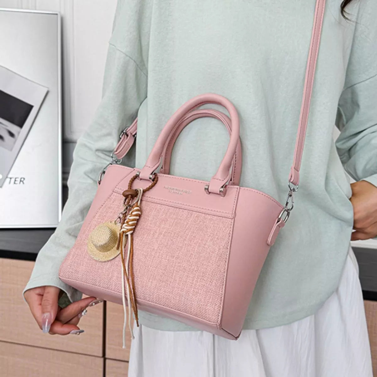 Top Handle Crossbody Bag - Lilixa.store
