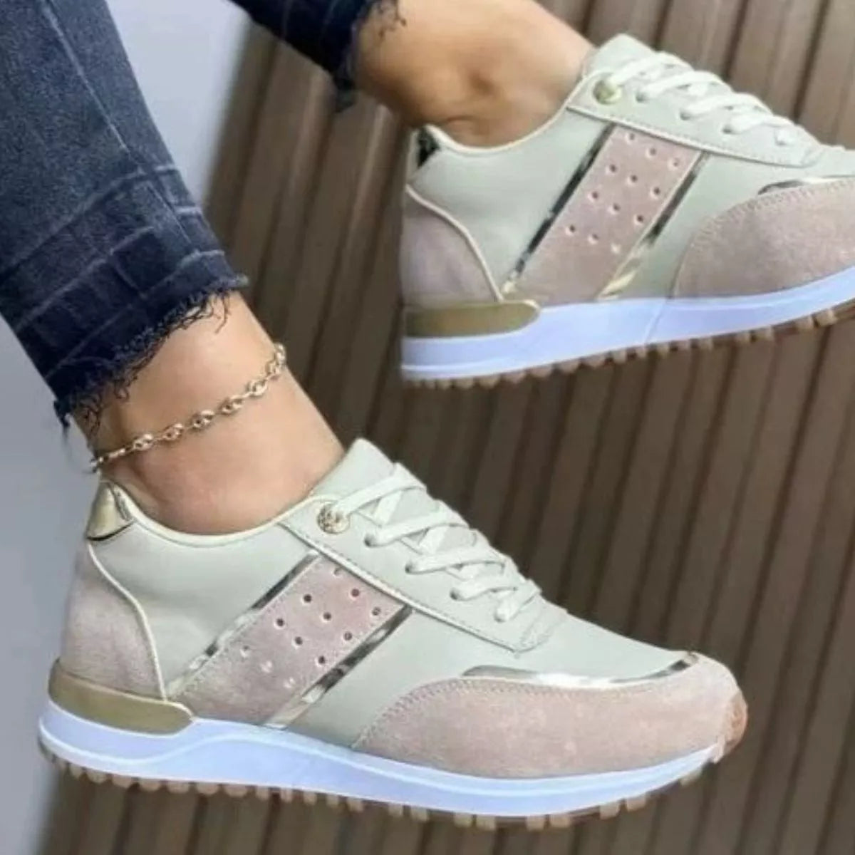 Round Toe Lace Up Athletic - Lilixa.store