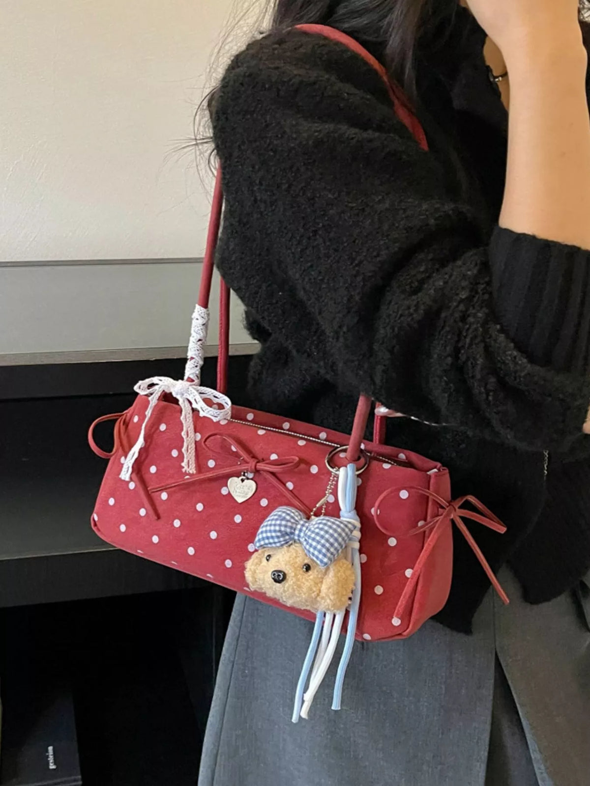 Polka Dot Shoulder Bag