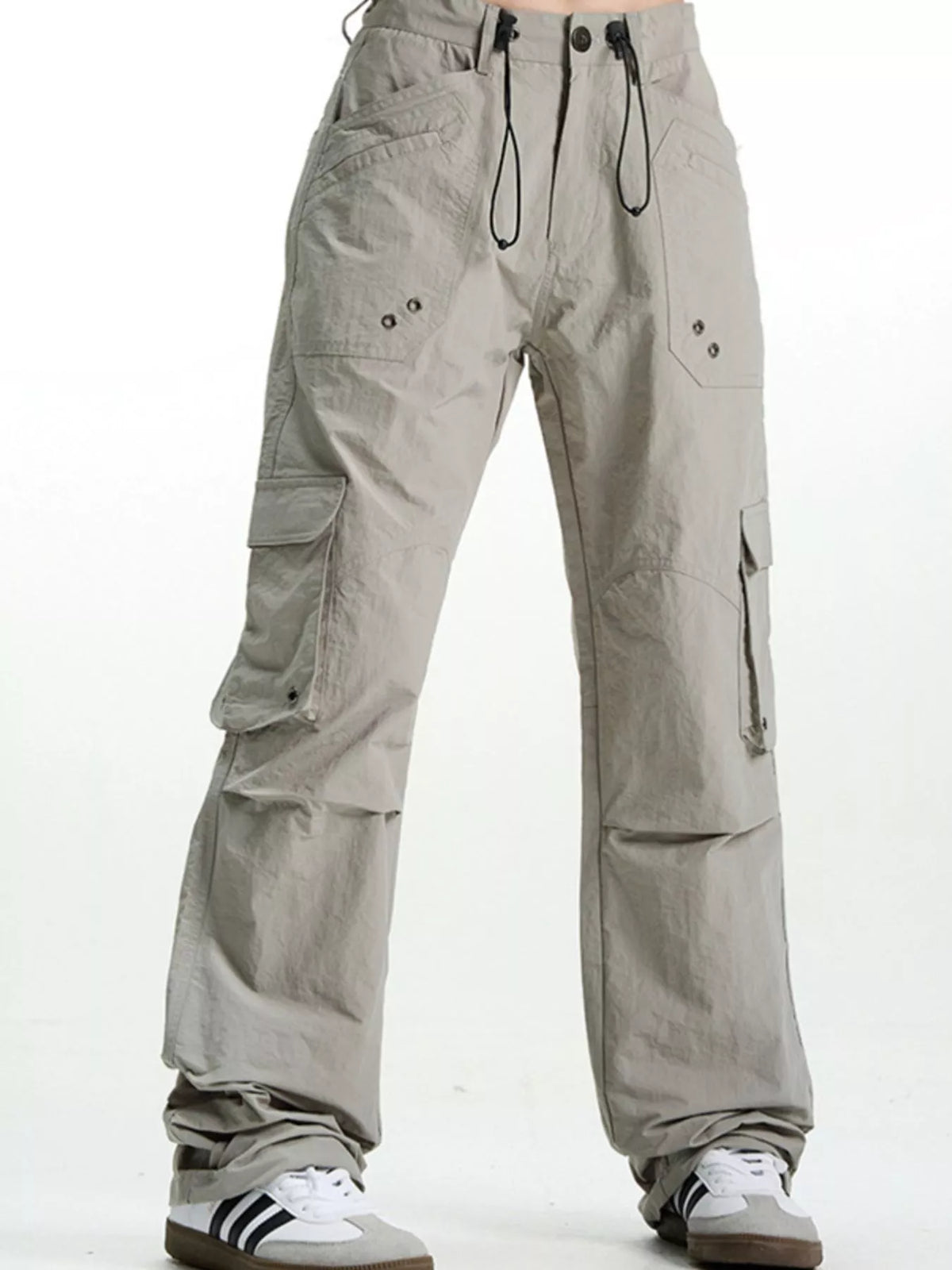 Men's Loose Fit Cargo Pants in Grey, view 2