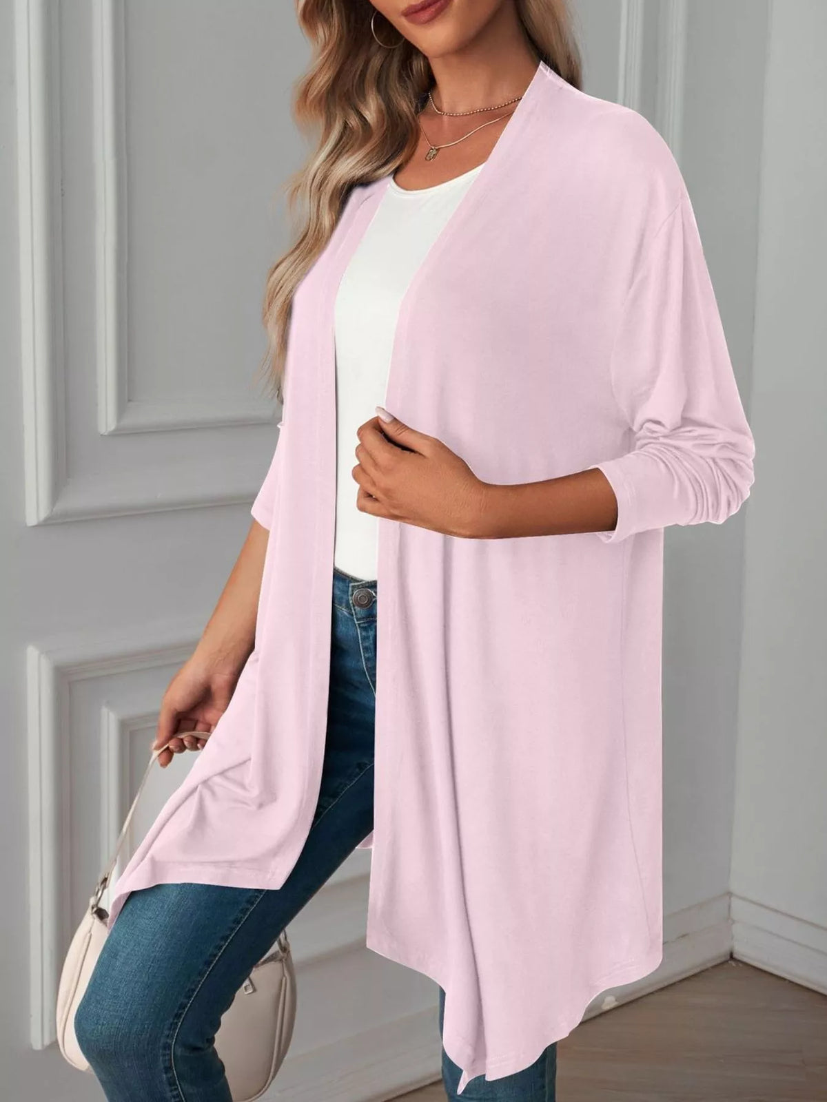 Lightweight Open Front Cardigan - Lilixa.store