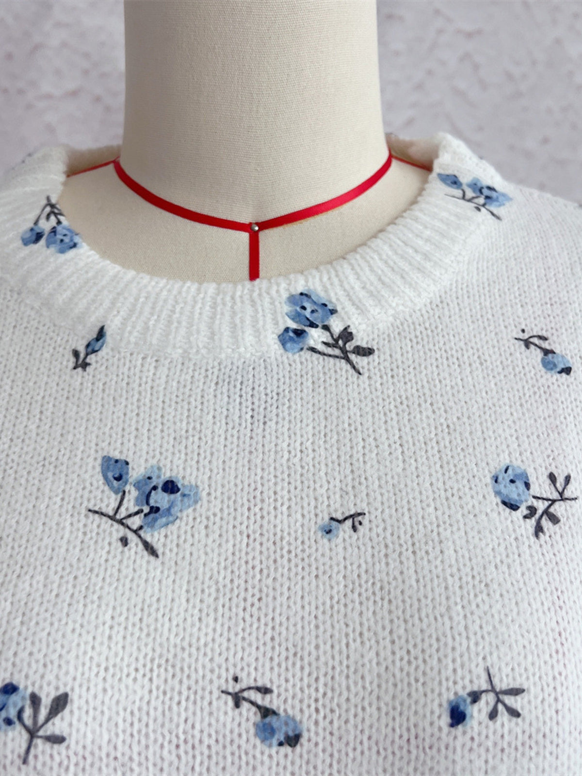 Floral Dropped Shoulder Oversized Sweater, view 10